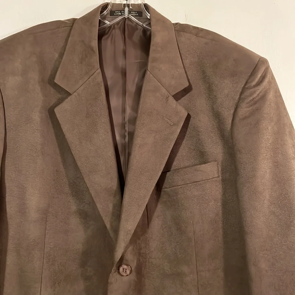Personal choice mens mushroom color ultra suede blazer